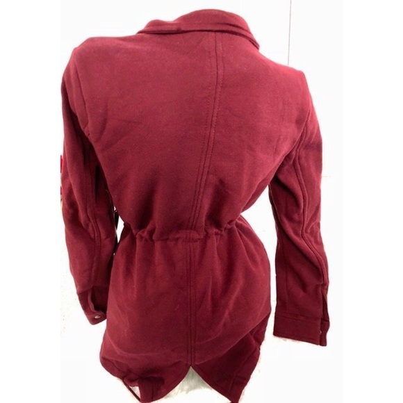 *MAKE OFFER. DONATING JANUARY 1. * BURGUNDY KNIT COAT - Picture 2 of 2